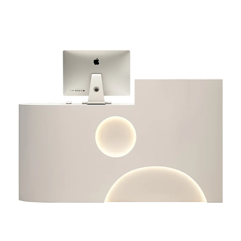 

Luxurious Black Gold Hotel Bank Library 1 Person Reception Desk With Large Storage Space