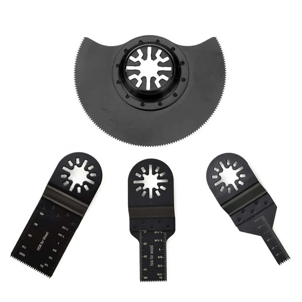 Lama per sega a estremità chiusa in acciaio ad alto tenore di carbonio da 3/4 pezzi lame per seghe a più utensili oscillanti per accessori per lame per seghe in plastica di legno in metallo morbido