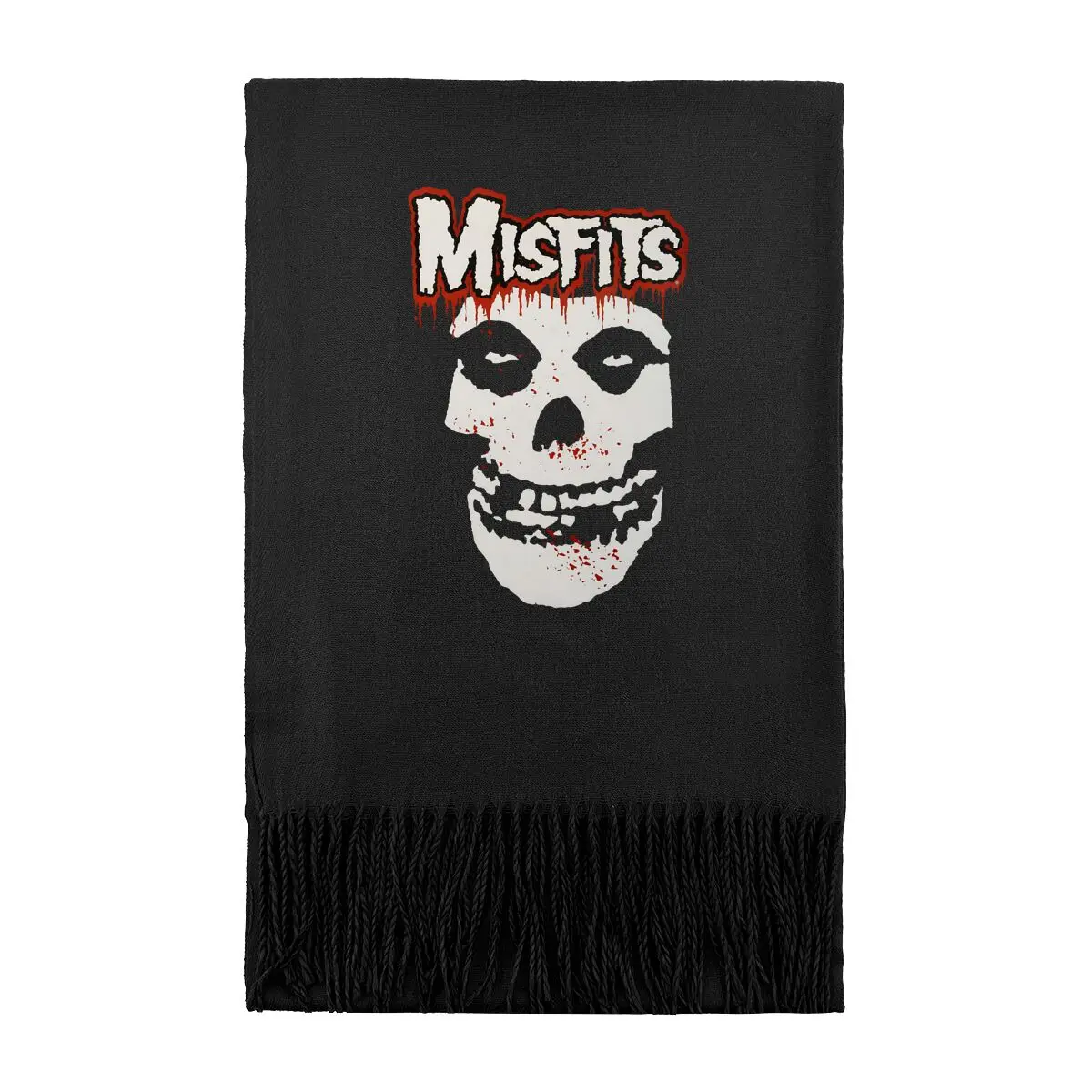 

Misfits Skull - Дубликат панк-группы с графикой, реактивный стиль, повседневный длинный шарф, теплый осенне-зимний повседневный модный шарф
