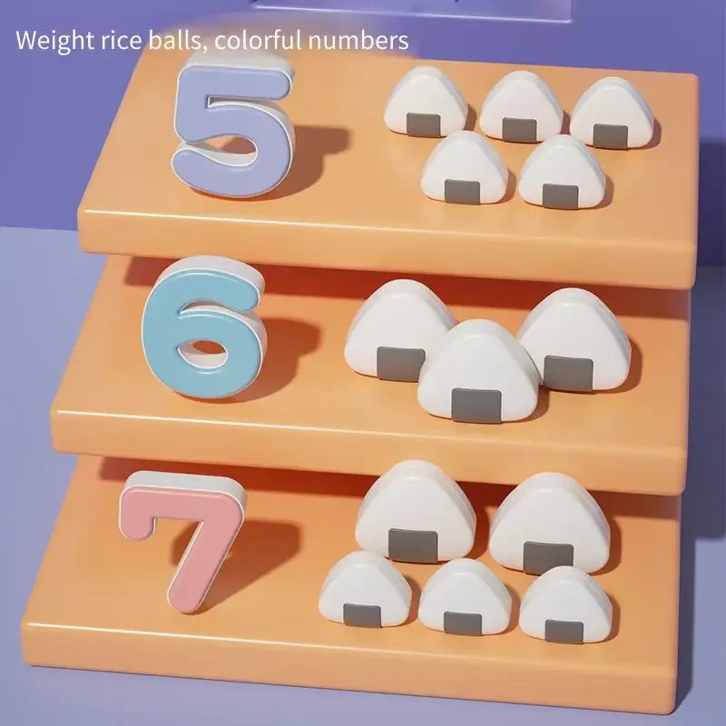 Giocattolo per bilancia digitale Panda per bambini Puzzle interattivo genitore-figlio di 6 anni Giocattolo per l'apprendimento della matematica della scuola materna di classe media