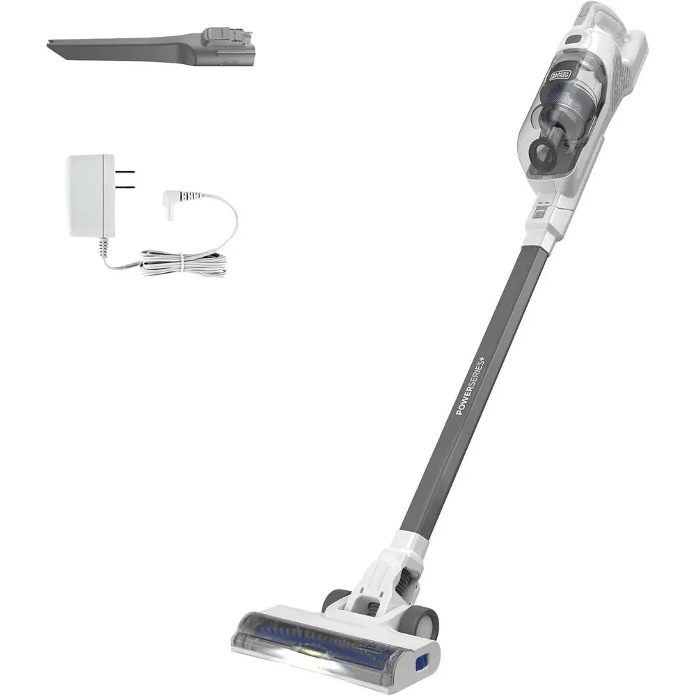 16V MAX Stick Vacuum Rechargeable with LED Lights, Portable, Lightweight, Anti-, Self-Standing, Multi-Surface, White