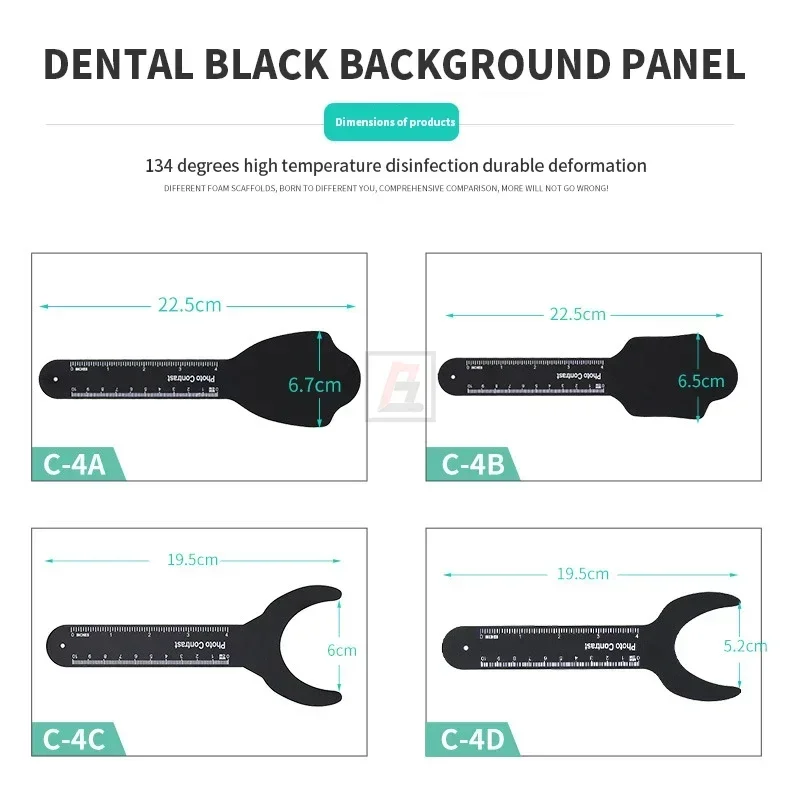 오토클레이브 가능한 치과 배경 보드, 치과 사진 대비, 검은색 배경 보드, 구강 내 사진 거울