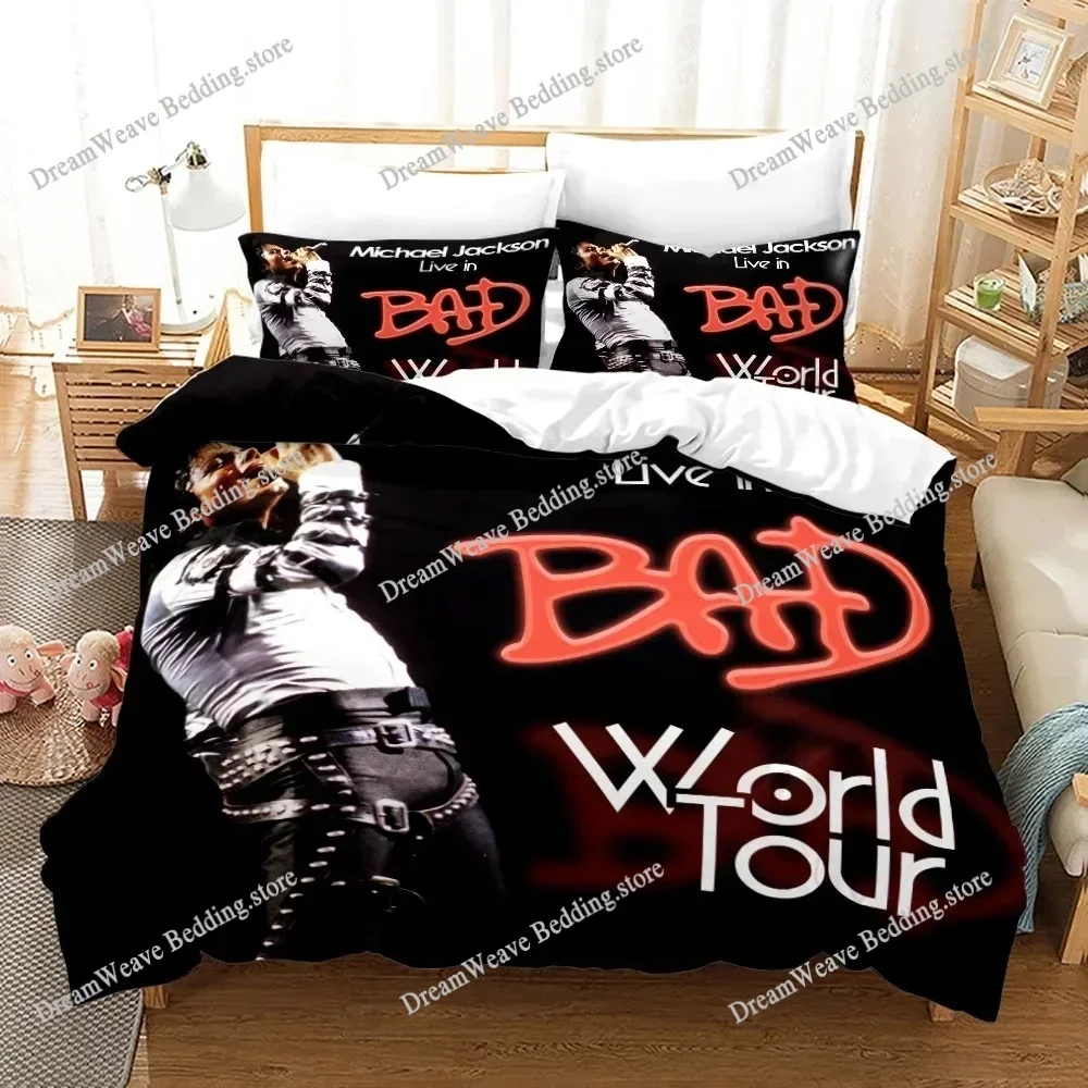 Fashion 3D Print Bed Sheet Michael Jackson Bedding Set Single Twin Full Queen King Size Bed Set Adult Kid Bedroom Duvet cover