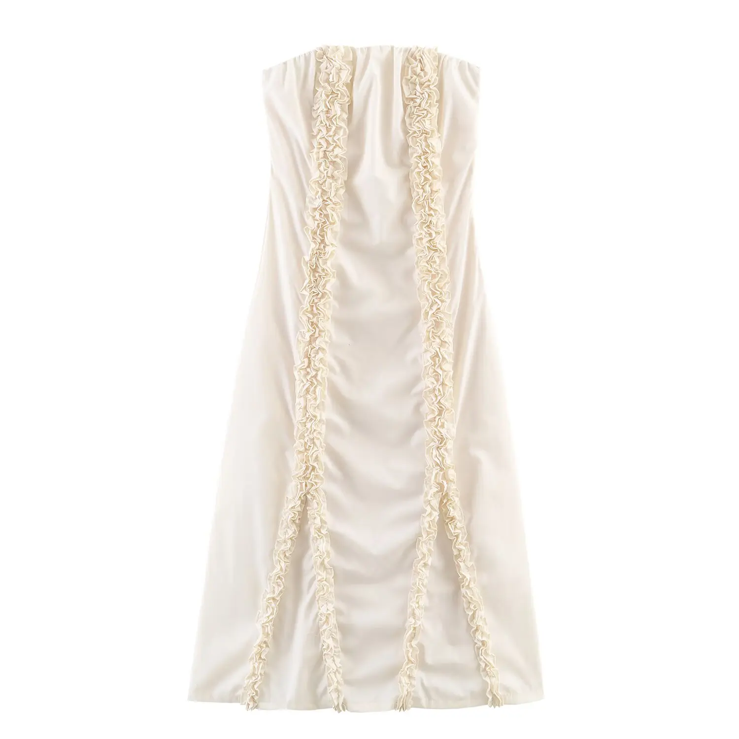 WOMAN 2026 Summer Chic New Fashion Embossed Laminated Midi Dress Retro Backless Sleeveless Casual Female Dresses Vestidos Mujer