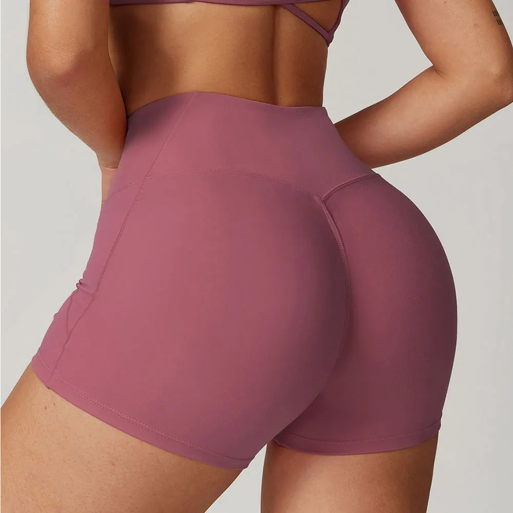 Summer Yoga Shorts Women Fitness Shorts Running Cycling Shorts Breathable Sports Leggings High Waist Workout Gym Push Up Shorts