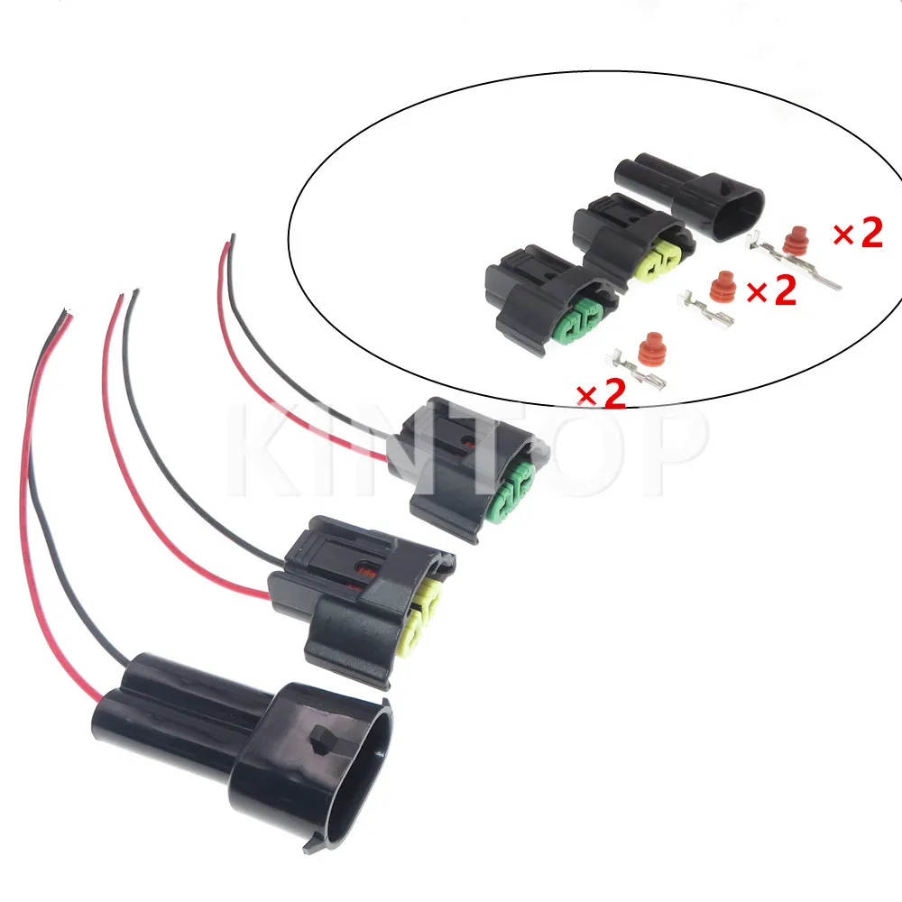 1 Set 2 Pins Car Electric Connector Equivalent AC Assembly Fog Lamp Socket 6189-0935 For Japanese IAT MAT apply to Mazda Toyota