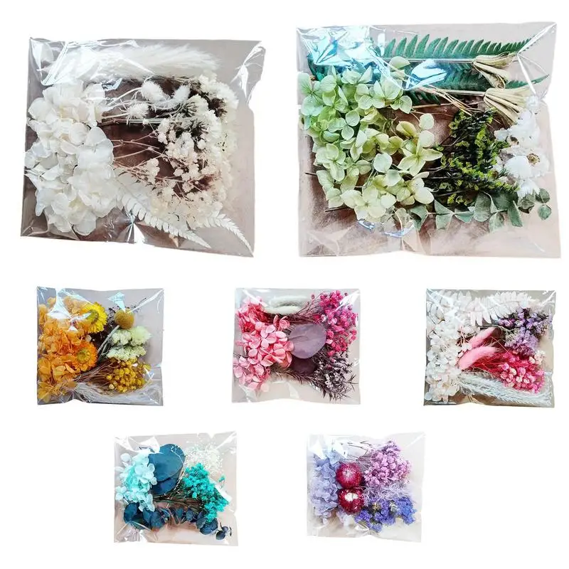 Dried Flowers Natural Flower Leaves DIY Kit Natural Vivid Dried Flowers For Photo Frame Handcraft Resin Mold And Candle Making