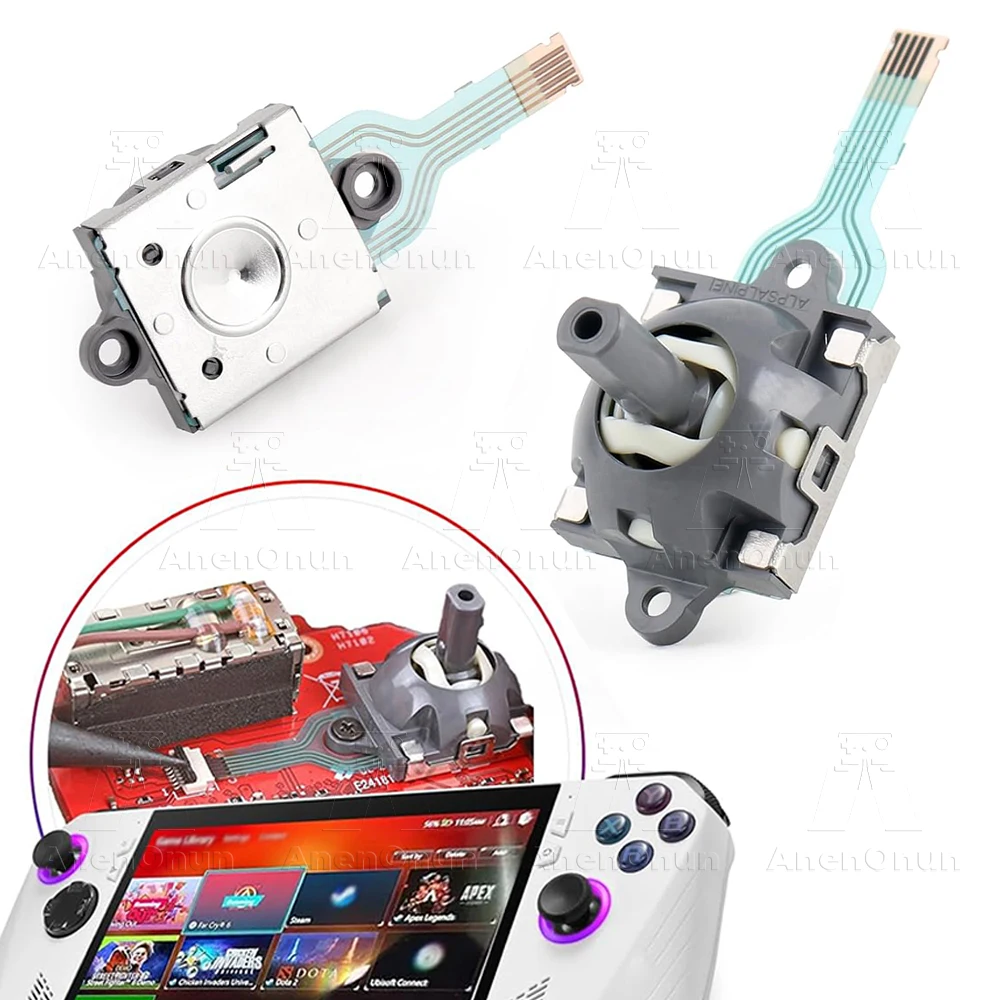 Original ALPS Joystick für ROG Ally/GPD WIN3 Premium Ersatzteil zur Reparatur, Daumenstick 3D Analog-Sensormodul, Reparatur bei Beschädigung und Drift