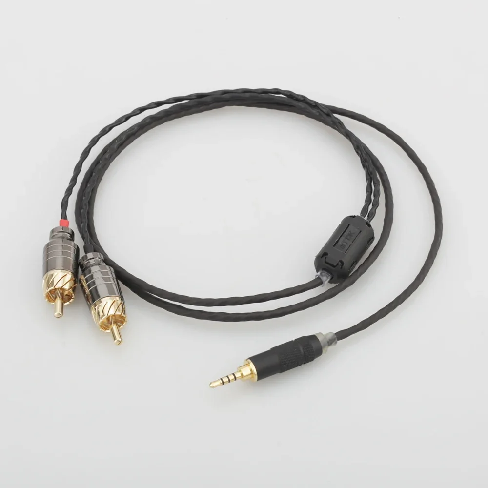 

HIFI TRRS Balanced 2.5mm to 2 RCA Male Audio Cable For Cayin N5 Iriver AK240 AK380 AK120II Amp Onkyo DP-X1