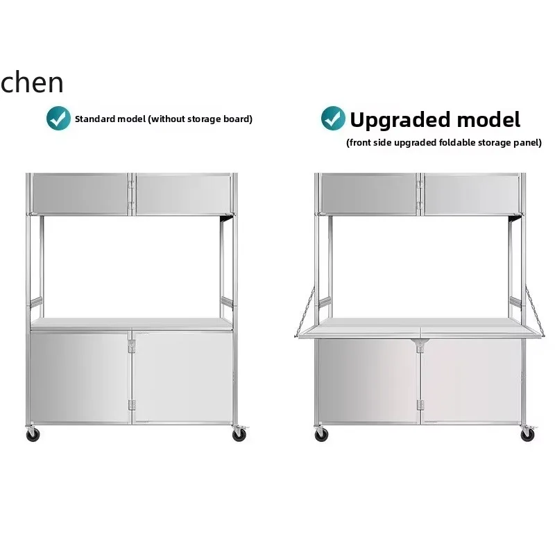 DSA Cold Drink Night Market Street Food Cart Foldable Snack Cart Multifunctional Food Cart
