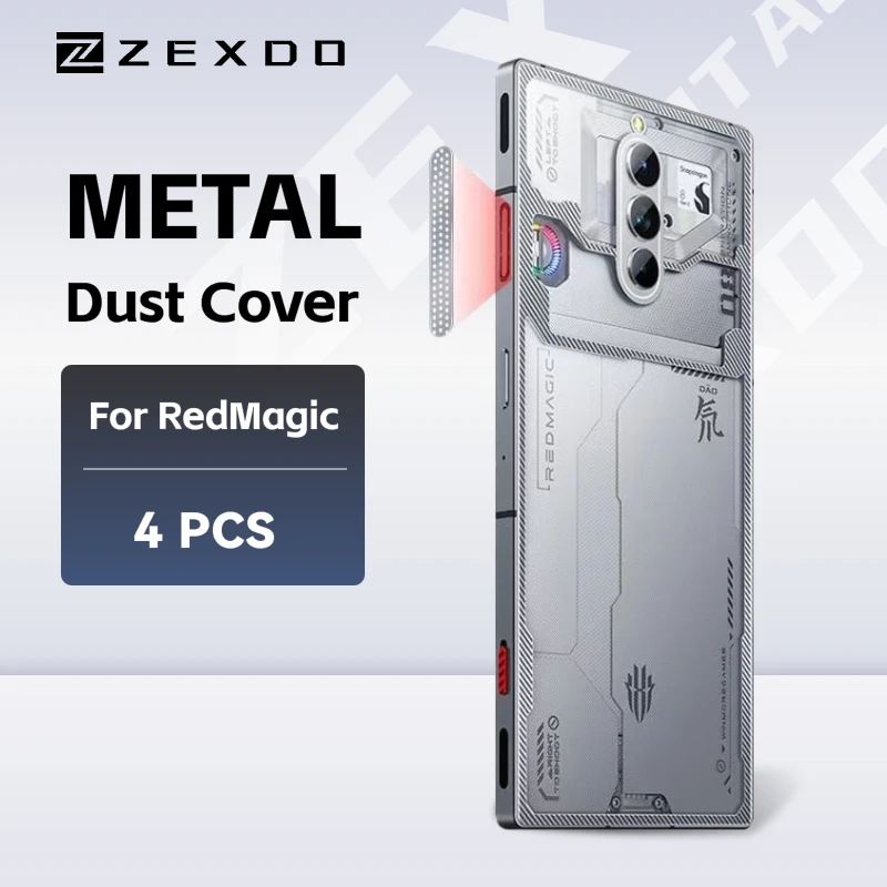 ZEXDO شبكة غبار معدنية لـ ZTE Nubia Red Magic 9 9S 8 8S Pro Plus مكبر صوت ومراوح ملصق مضاد للغبار طبقة رقيقة واقية لغبار المروحة-