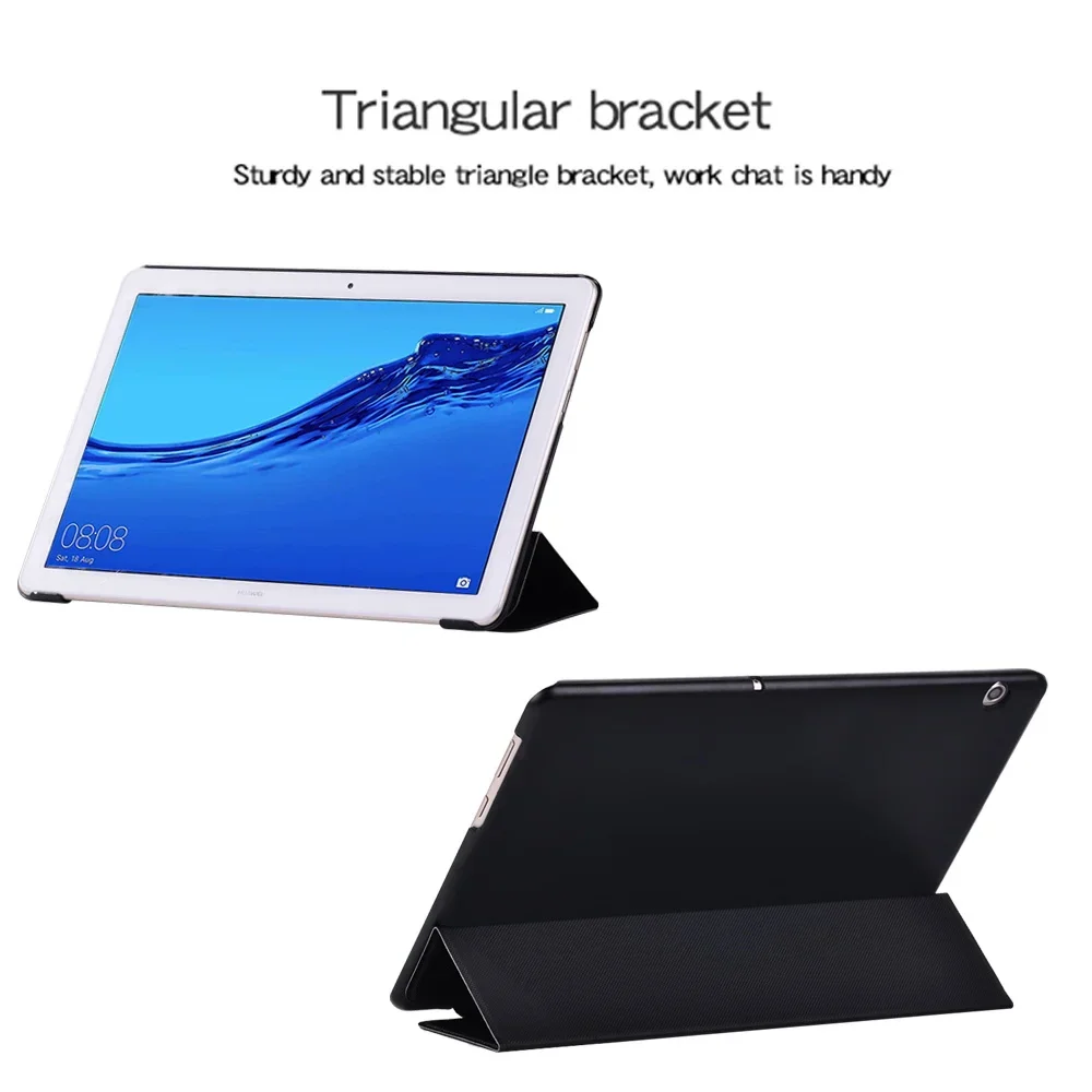 Pour Huawei T3 10 Cas AGS-L09 AGS-W09 9.6 en effet Cas Trifold Stand Tablette Couverture Rigide pour MediaPad T5 10 10.1 en effet AGS2-W09 W19 L03 L09