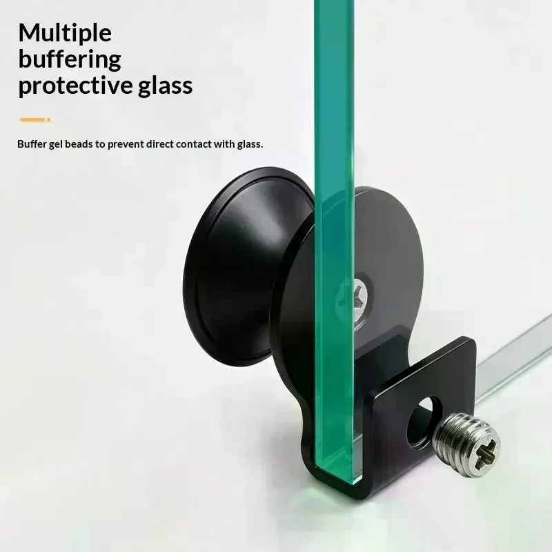 Stainless Steel No Drill Glass Cabinet Door Pull Anti Slip Long Lasting Durable For Bathroom Kitchen Glass Cabinet Doors