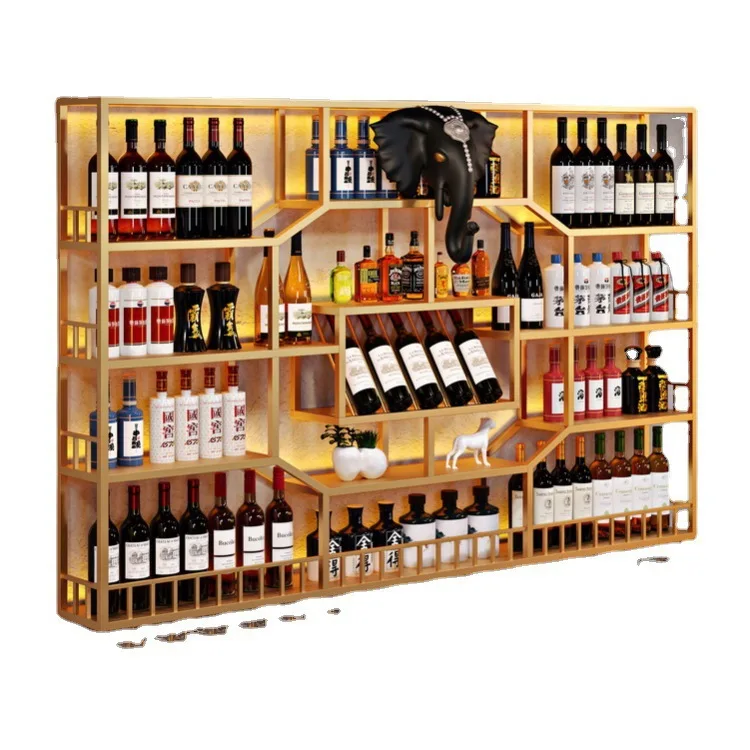 

Винная полка, полка, барная стойка, винный шкаф у стены, настенный ресторан, витрина из кованого железа