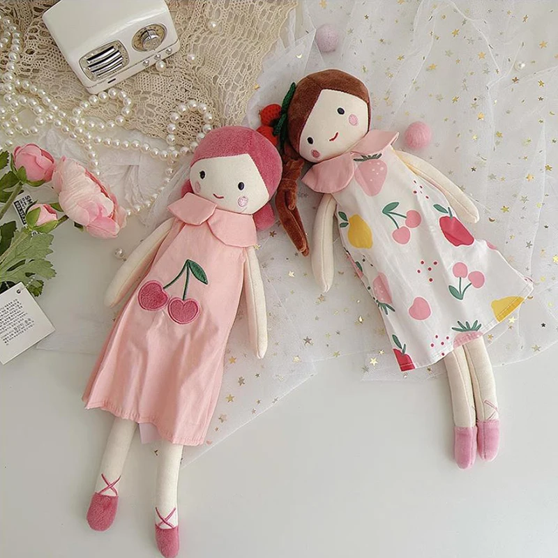 35cm Girl Princess Cloth Toys with Lovely Dress Birthday Gifts for Girls Soft Cuddly Toy Handmade Rag Doll