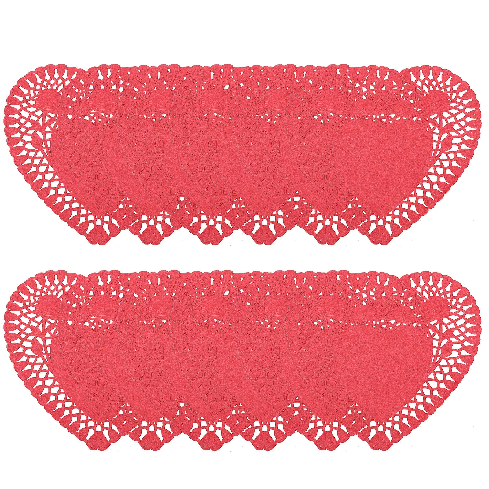 

Heart Doilies Premium Food Grade Paper Lace Pad For Wedding Decor Valentine'S Day Cake Plate Mini Heart Paper Doilies