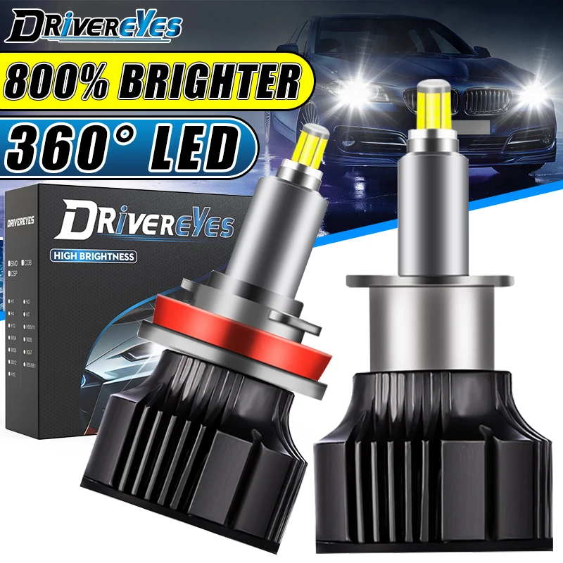 

H7 Led CANBUS Car Headlight Bulb 360 72 CSP Chips H1 H3 H8 H11 9005 Hb3 9006 Hb4 9012 Hir2 Fog Light Lamp 6000K White Super 12V