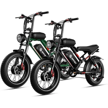 Image 3000W Dual Motor Adult Electric Bike 48V 25Ah 35MPH Electric Bike 75+ Miles with Hydraulic Disc Brake Full Suspension Fork