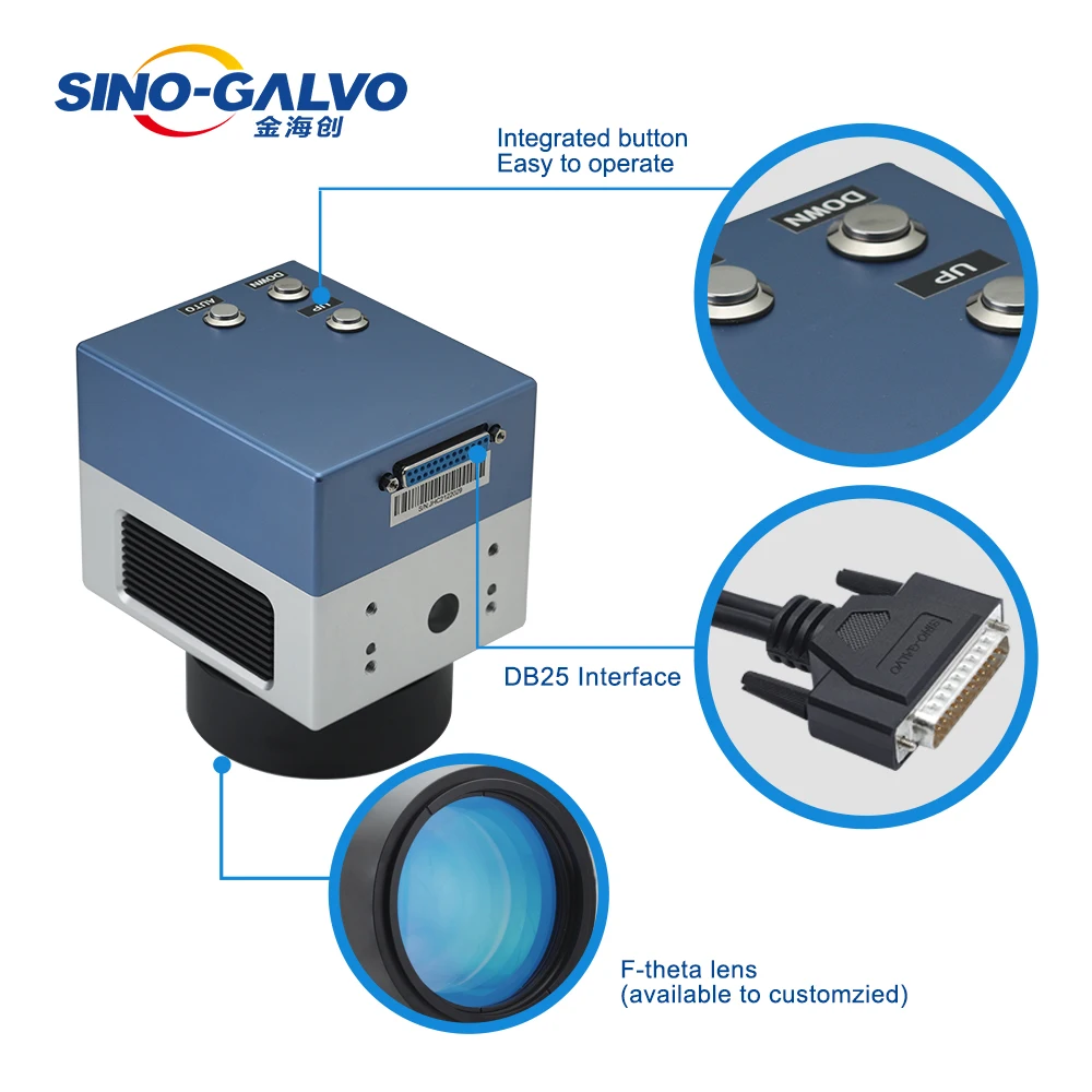 ATU&UTVSino-Galvo AF7106S Auto-Focusing Galvo Scanner Galvanometer Head for Laser Marking Machine