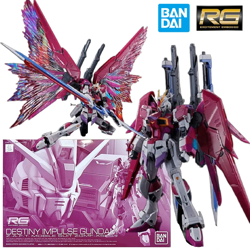 

Bandai PB RG 1/144 Destiny Impulse Gundam 14Cm Gundam Seed Anime Original Action Figure Model Kit Assemble Toy Gift Collection