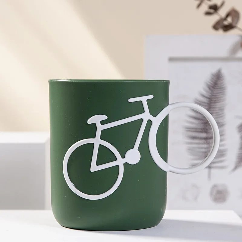 Bicycle Styling Toothbrush Cup Bathroom Supplies Safety PP Cup Toothbrush Holder Gargle Cup Bathroom Decoration Accessories