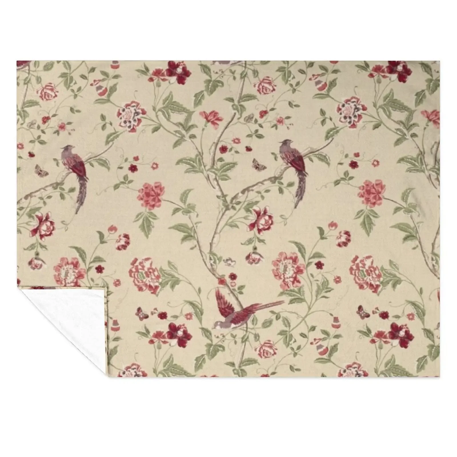 

Laura Ashley flowers brids Throw Blanket Soft Plush Plaid Thins Quilt Summer Blankets