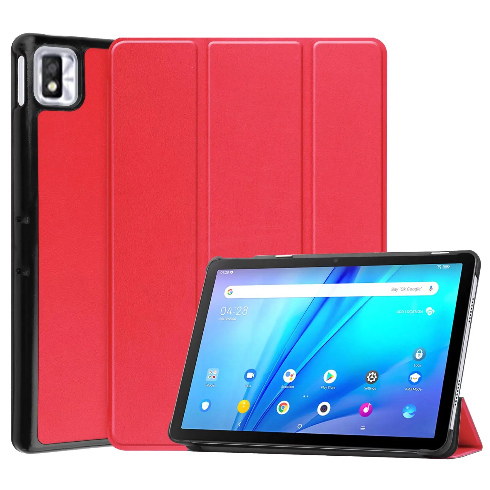 

For TCL Tab 10s 9080G 10.1 inch 2021 Tablet Case Tri-fold folding Slim PU Leather Stand Cover For TCL 10 9081X 10.1" Case Funda