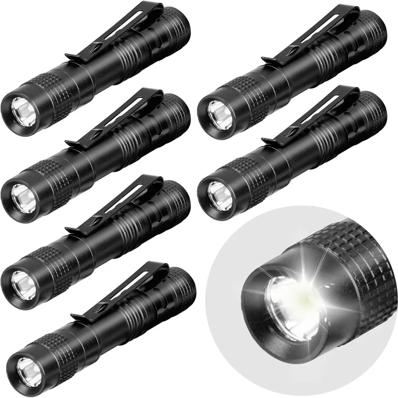 

1-4PCS Mini Portable LED Pen Light Pocket Ultra Bright High Lumens Handheld Flashlight Torch For Outdoor Camping Emergency