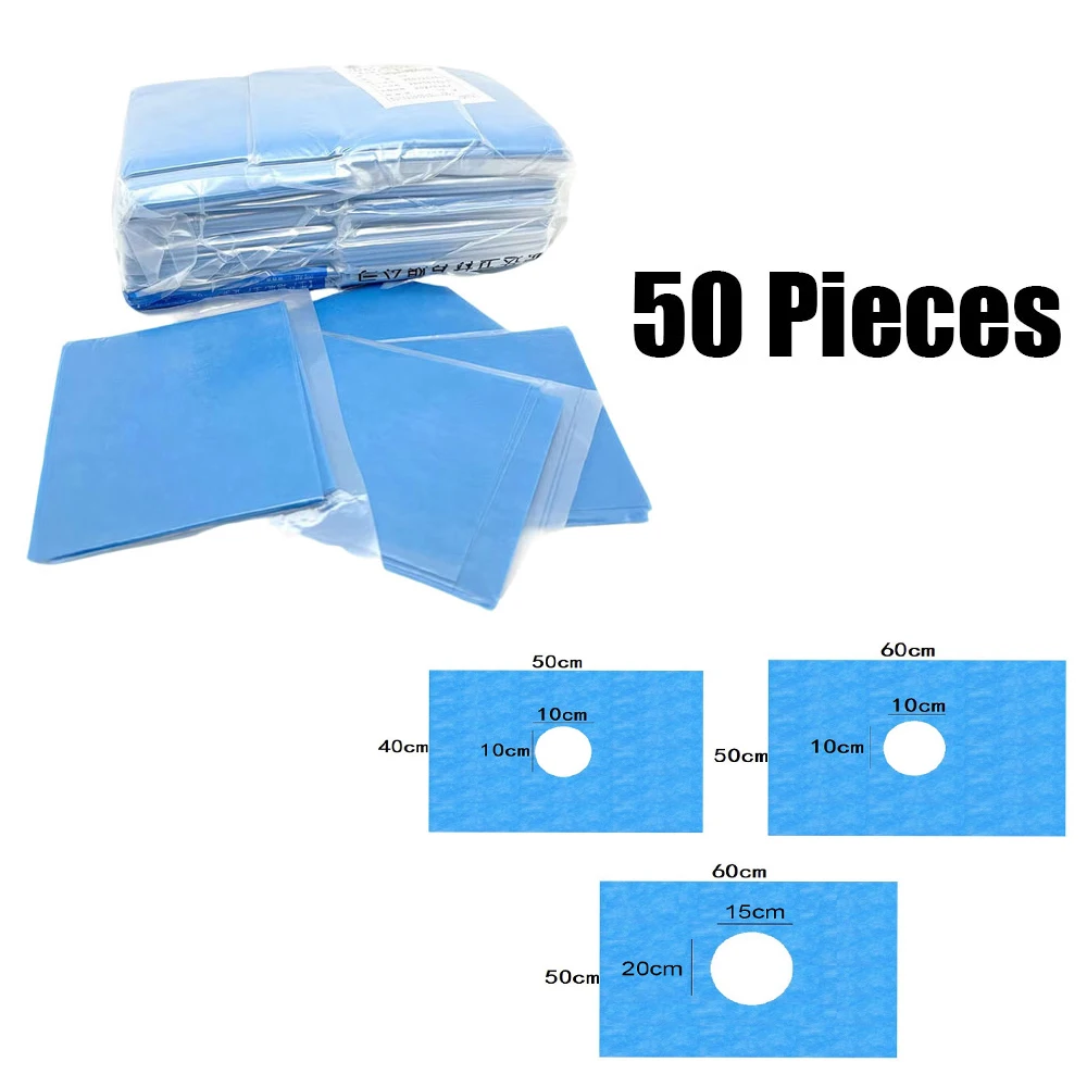 50pcs Individually Packaged Sterile Nonwoven Surgical Hole Sheets Disposable Hole Sheet