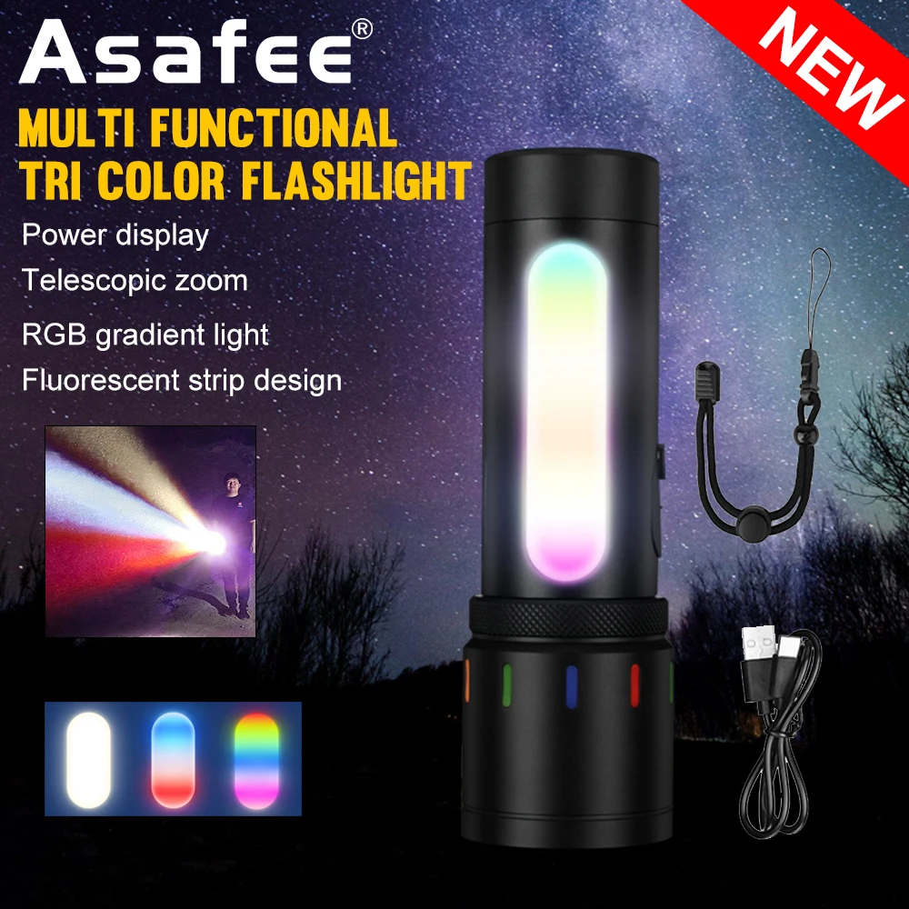 asafee-ls703-multi-function-rgb-powerful-flashlight-outdoor-rechargeable-zoomalbe-camping-torch-side-camping-light