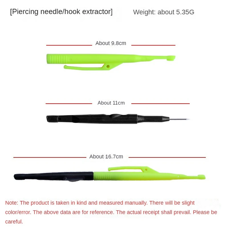 Kit de herramientas de atado de nudos a anzuelos, Kit de herramientas de atado de agujas de plástico, removedor de peces, recolector de nudos, amarillo, 1-10 piezas