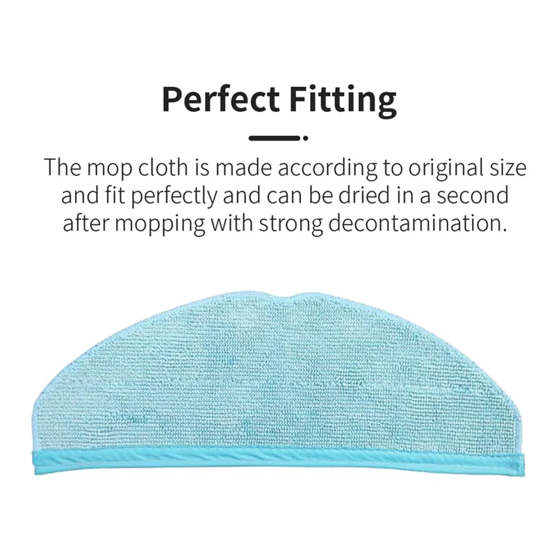 B07B-For Cecotec Conga 9090 جهاز آلي لتنظيف الأتربة قابل للغسل ممسحة القماش استبدال أجزاء تنظيف تنظيف الملابس #5