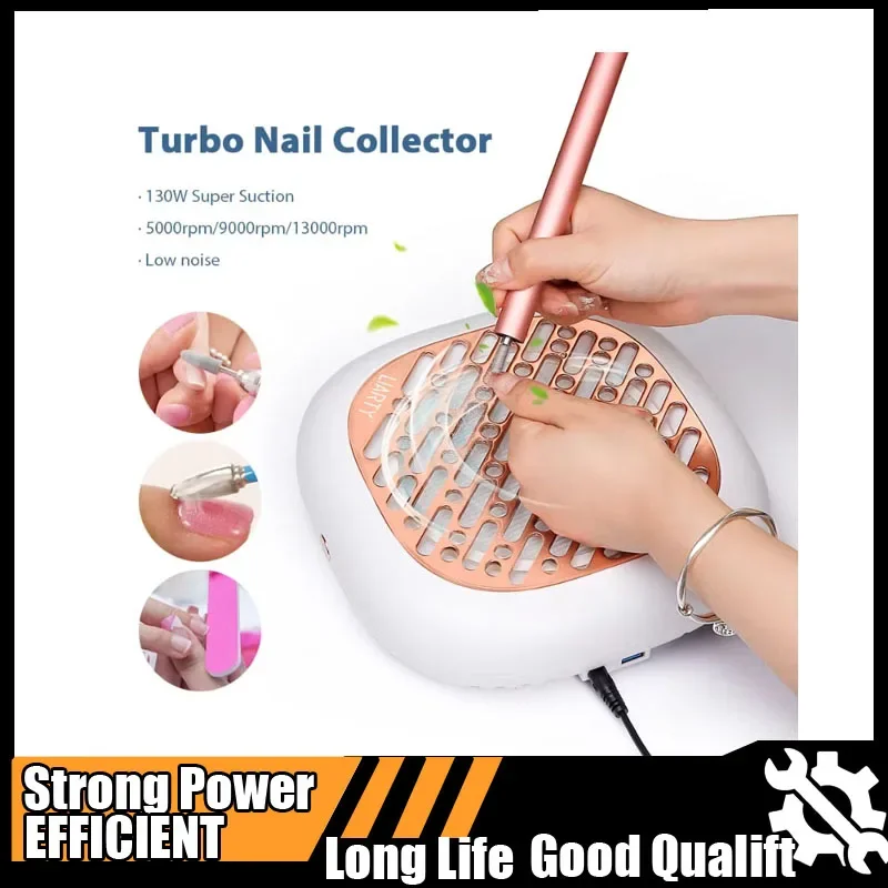 

Hot New Super Suction Brushless Nail Dust Collector Powerful Nail Dust Extractor Nail Art Manicure Fan Vacuum 130W Cleaner Tools
