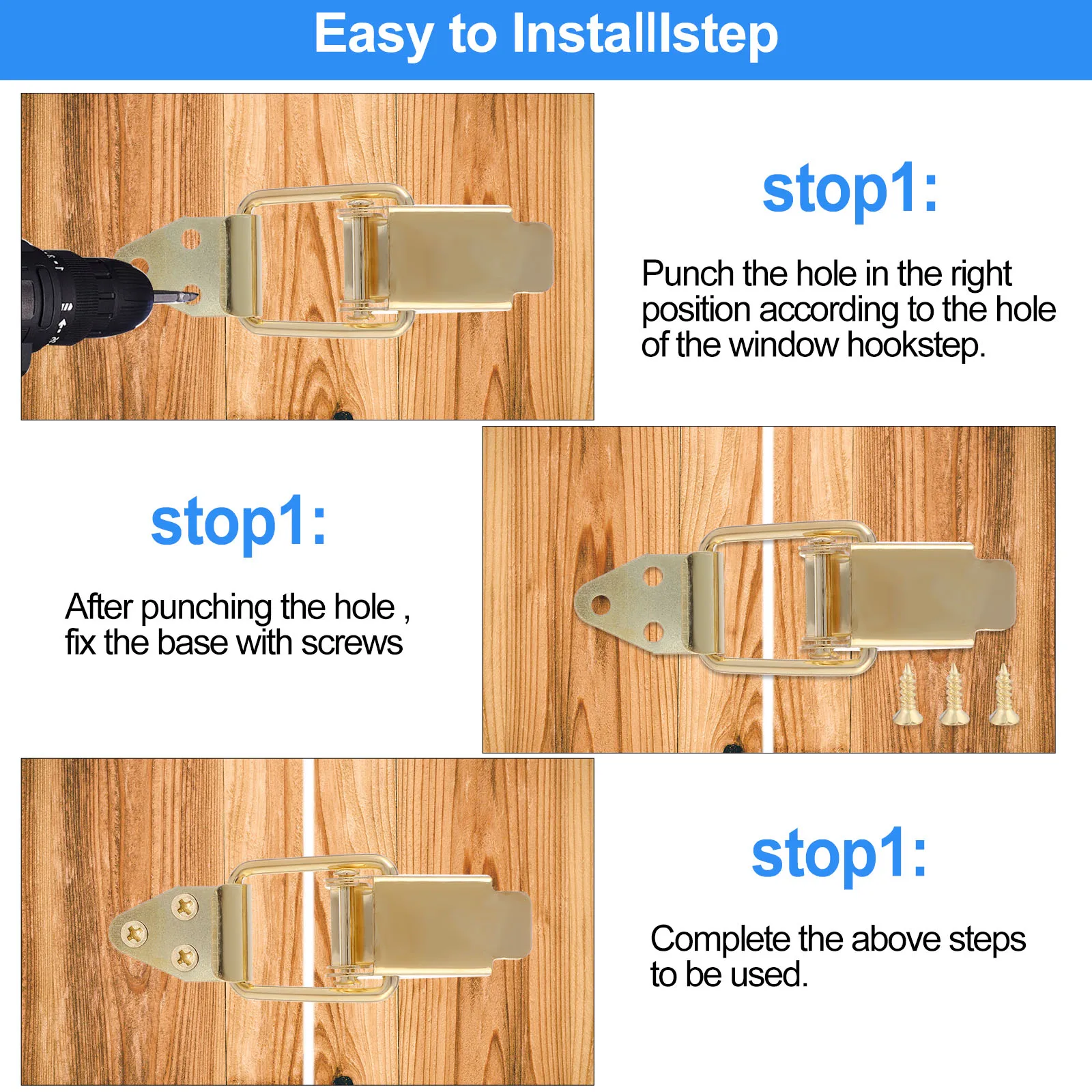 

12Pcs Iron Toggle Latch Spring Loaded Hasp Catch for Boxes Cases Jewelry Storage Vintage Style Hardware