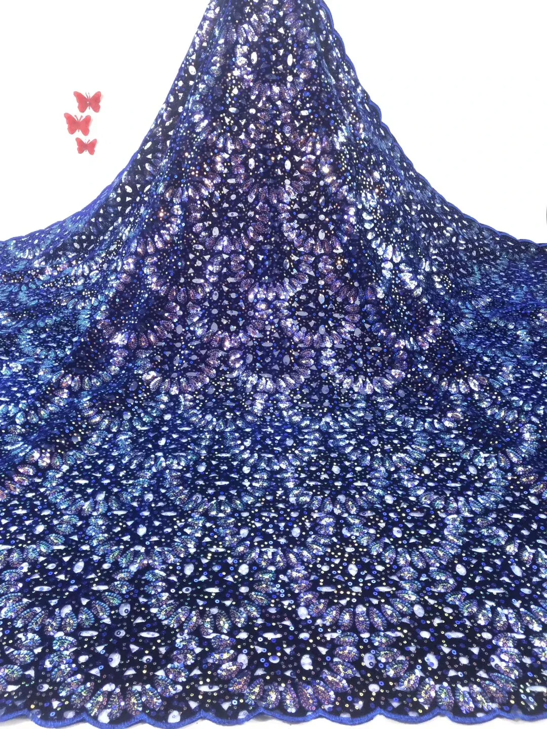 

Latest French Sequins Sequins Nigeria Lace Fabric High Quality Embroidery African Lace Fabric Wedding French Tulle Lace J0435