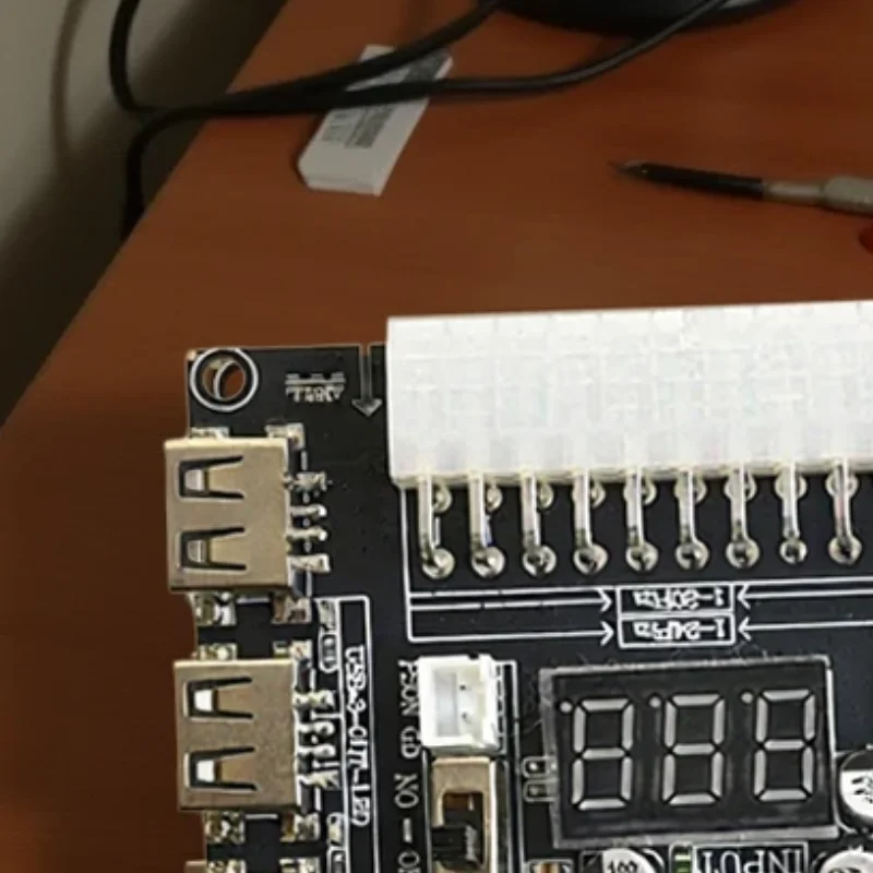 20/24 Pin ATX Power Adapter Board - Adjustable Voltage With Red Digital Display - Supports PD2.0/PD3.0