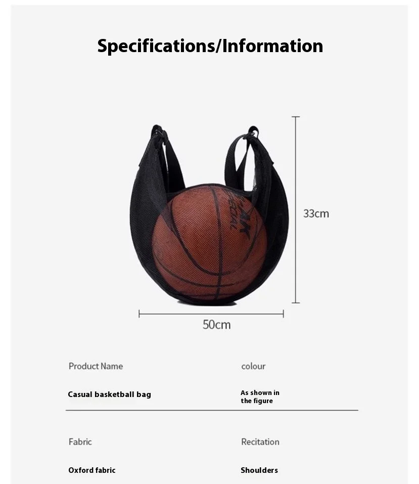 กระเป๋าตาข่ายลูกบอลความจุขนาดใหญ่แบบพกพาไหล่เดี่ยวกระเป๋าสะพายข้างกระเป๋าสะพายข้างกีฬามัลติฟังก์ชั่นกระเป๋าตาข่ายบาสเก็ตบอล