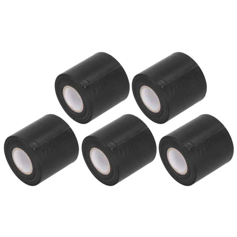 5pcs Air Conditioner Pipe Tape Oil Resistant Tube Protective Wrapping Tapes 6cm Width(Black )