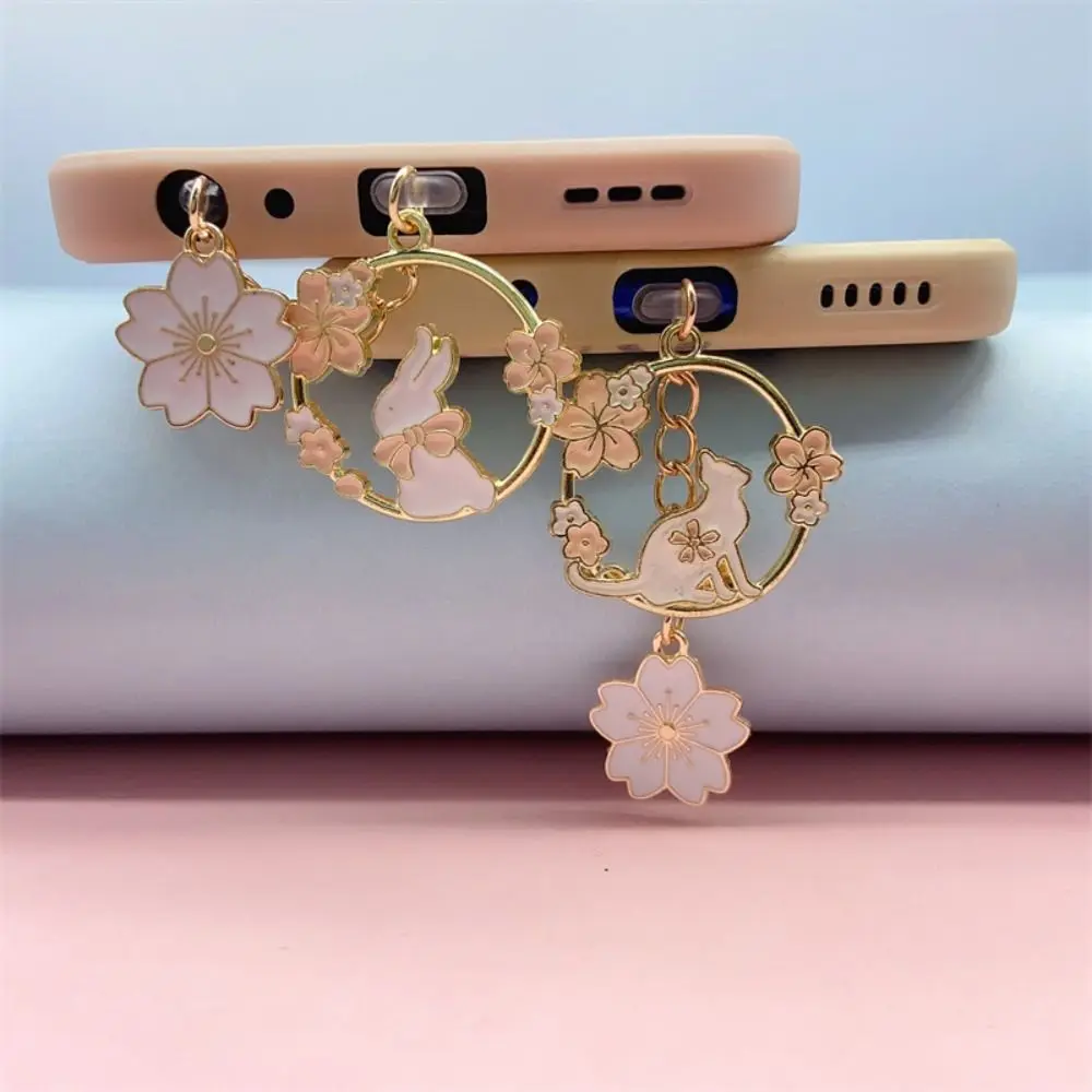 Sakura Rabbit Sakura Rabbit Dust Plug 3.5mm Earphone Jack Data Port Type-C Anti Dust Plug Kawaii Type C Charging Port