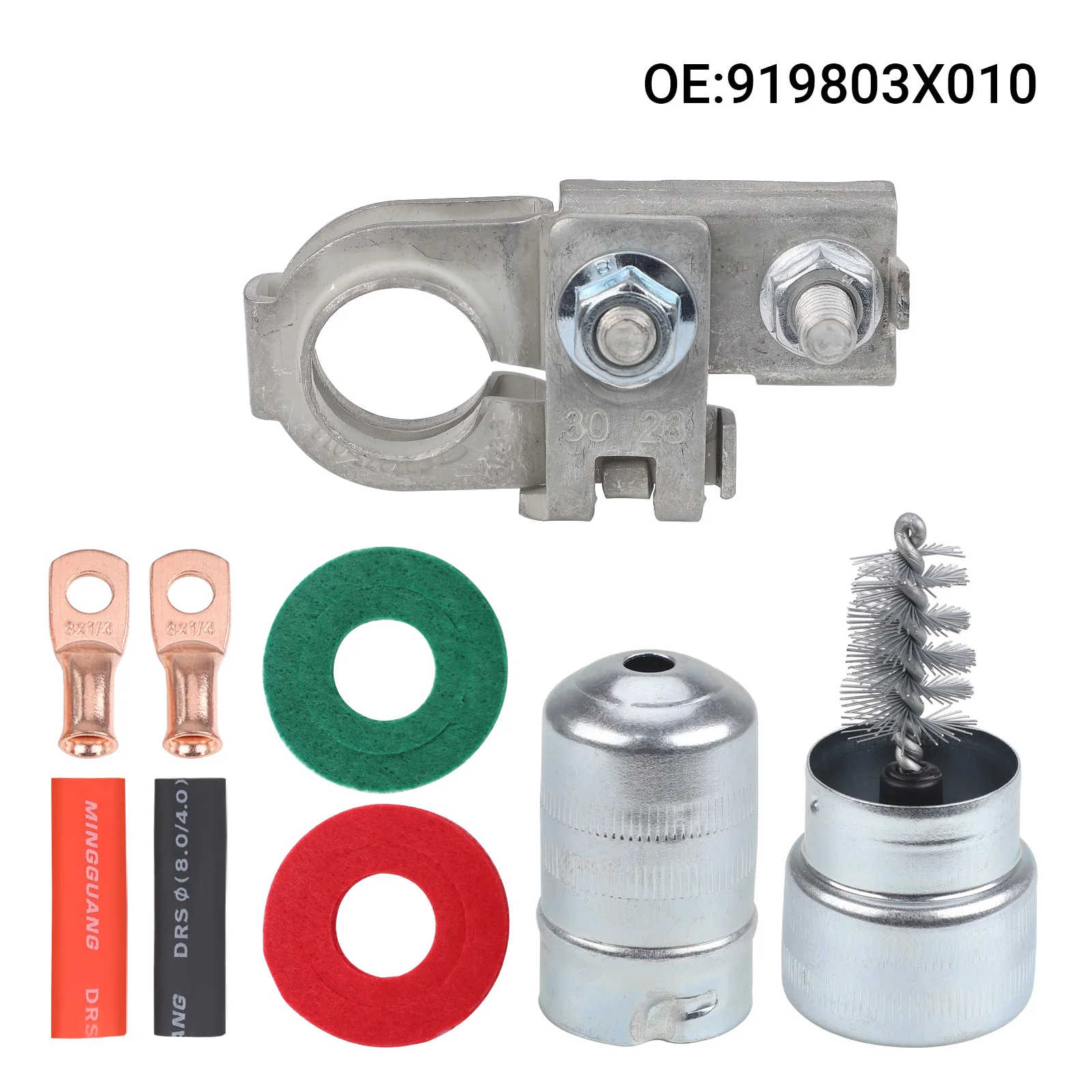 

Positive Battery Terminal Connector 68226707AA 91980-3X010 Aluminum 150A Silver For Hyundai Accent Sedona Kia Rio Jeep Wrangler