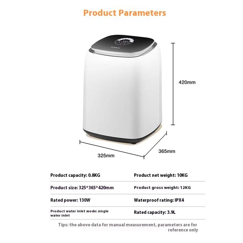 Household Portable Fully Automatic Mini Washing Machine Intelligent Touch Control Space-saving Desktop Underwear Washer Pro