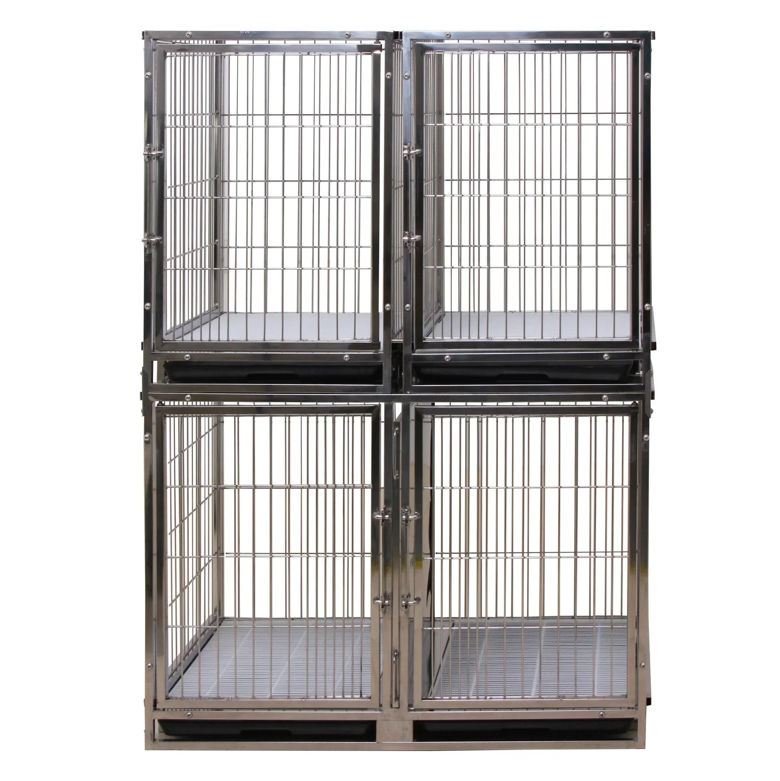 for KA-503SS Stainless Steel Dog Cages Crates Flat Packing Large Dog Cage Bank