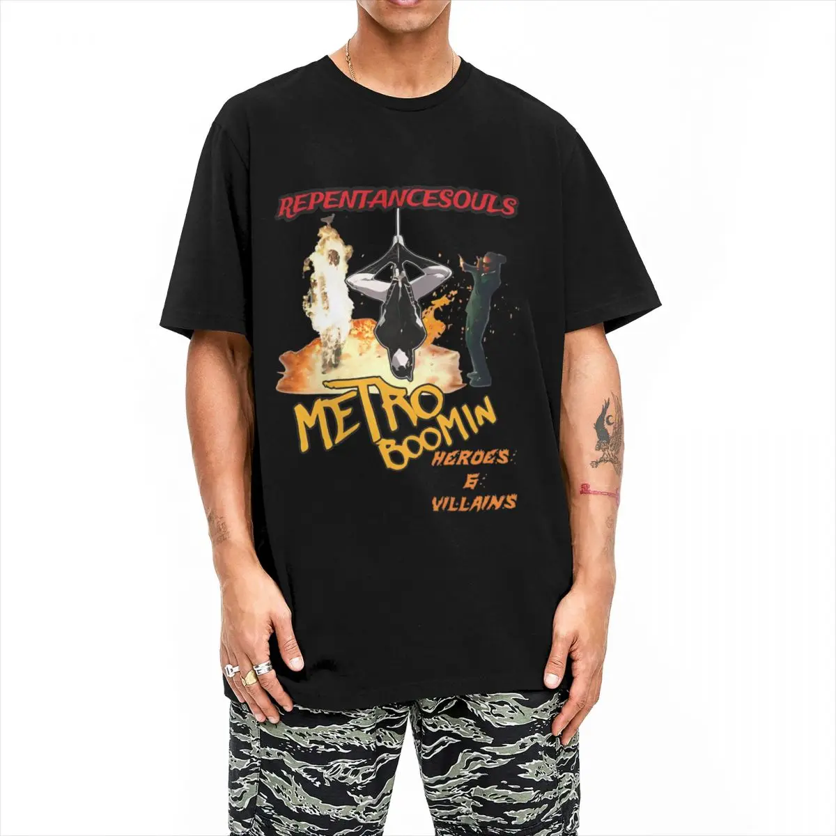 Metro Boomin Music T Shirt Summer Heroes Villains Street Style T-Shirts Cotton Harajuku Tshirt For Men Short Sleeve Print Tops