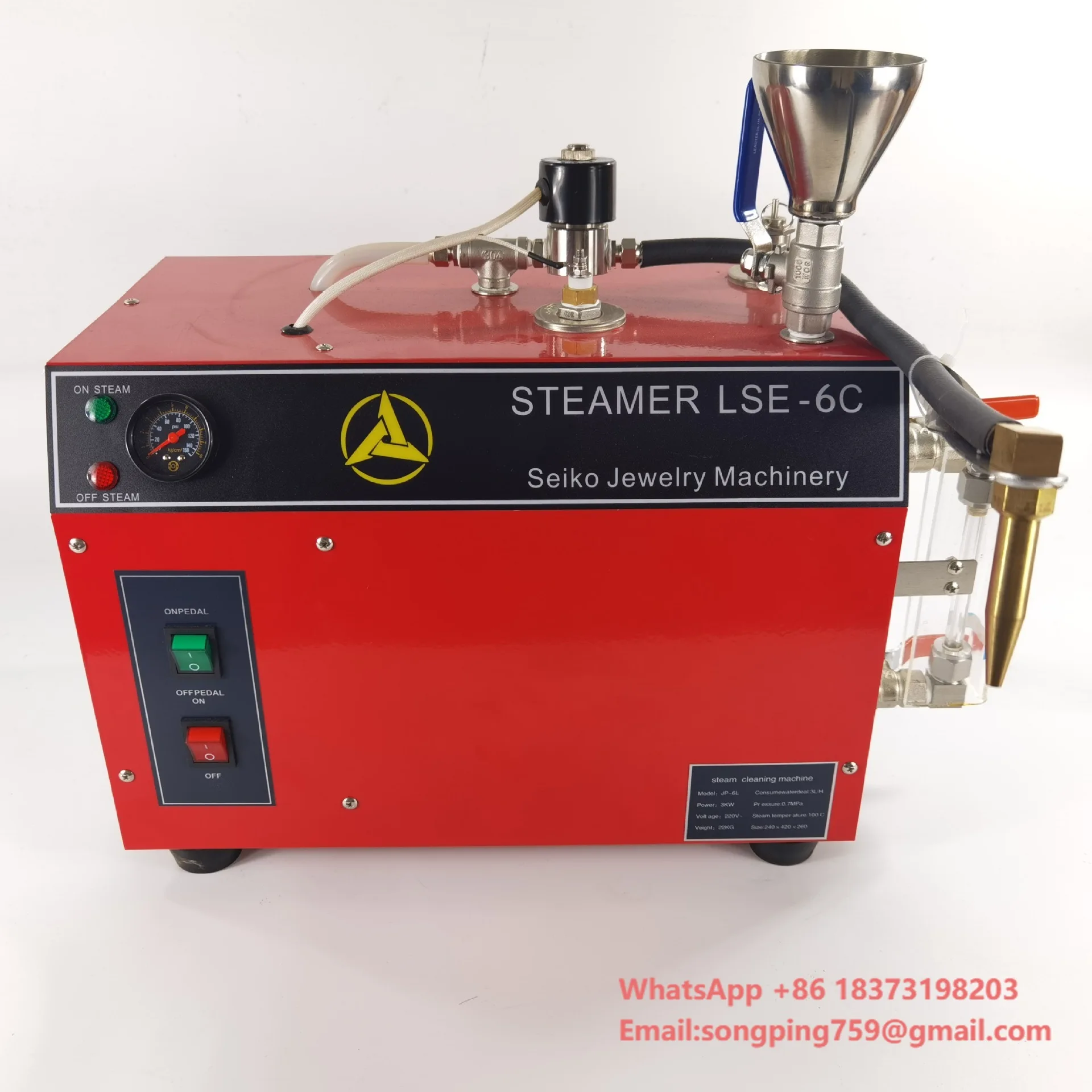 

Пароочиститель, Паровая чистящая машина, Мощный под высоким давлением 6 л, Инструменты для оптики и ювелиров, Ювелирные изделия, , Металл