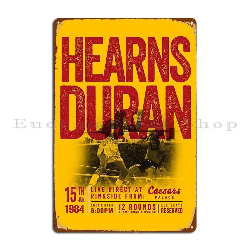 Hearns Vs Duran Boxing Teemonsters Metal Signs Cinema Custom Mural Wall Custom Tin Sign Poster