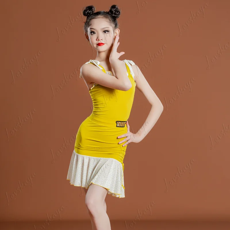 Strój do ćwiczeń tańca latynoamerykańskiego dla dzieci - kostium do tańca latynoamerykańskiego na występy dziecięce