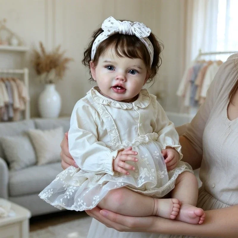 60cm Lottie Rebornn Baby Doll Very Realistic Touch Soft with Rooted Hair Lifelike 3D Skin Venis Vinyl Bebe Alive
