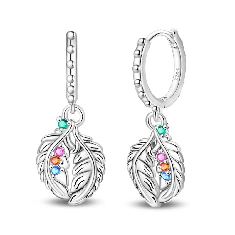 

New 925 Sterling Silver Shining Zircon Lotus Earrings Fashion Trend Simple Design Earring For Woman Birthday Jewelry