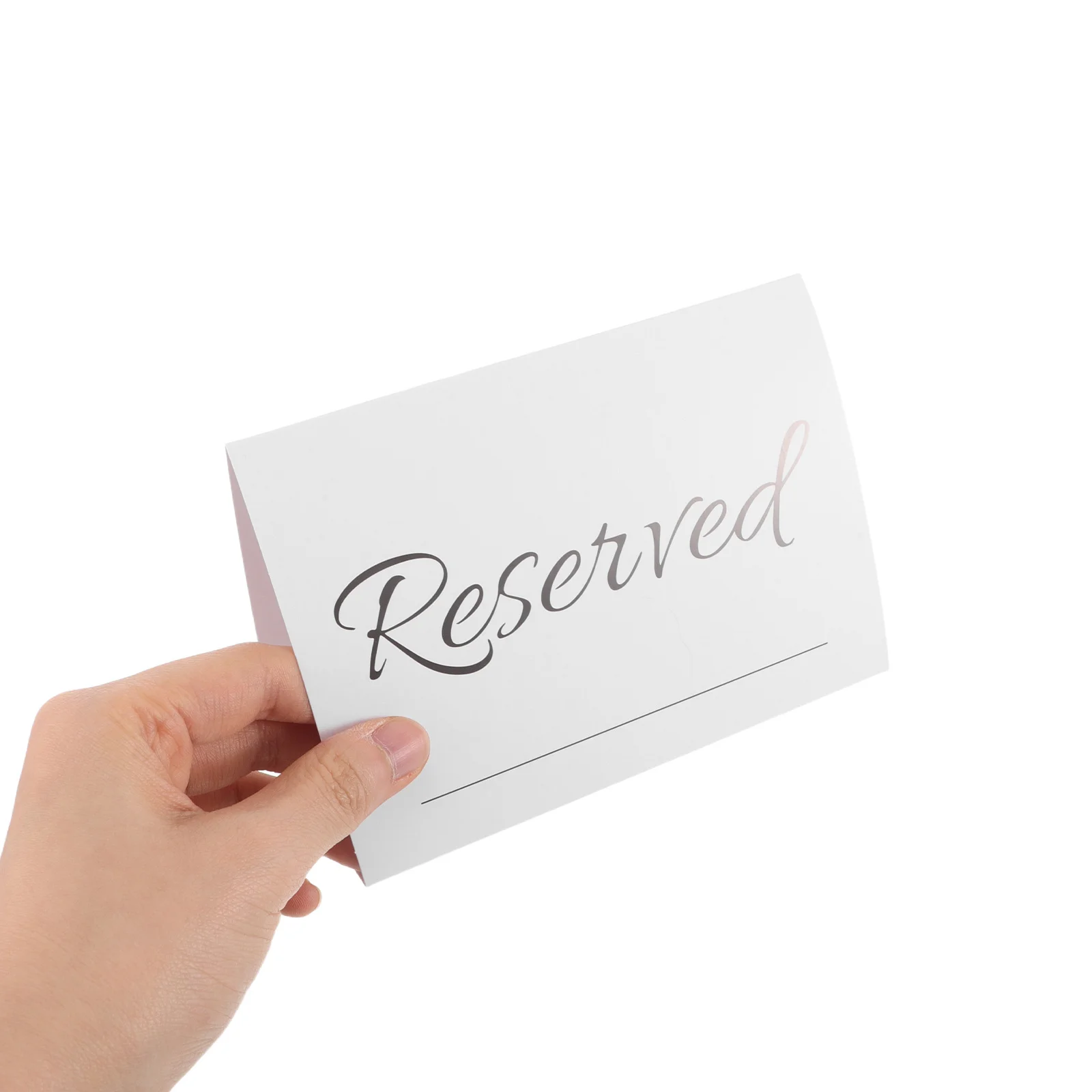 

20Pcs Wedding Place Cards Reserved Table Signs White Minimalist Seating Cards Tent Style for Weddings Banquets