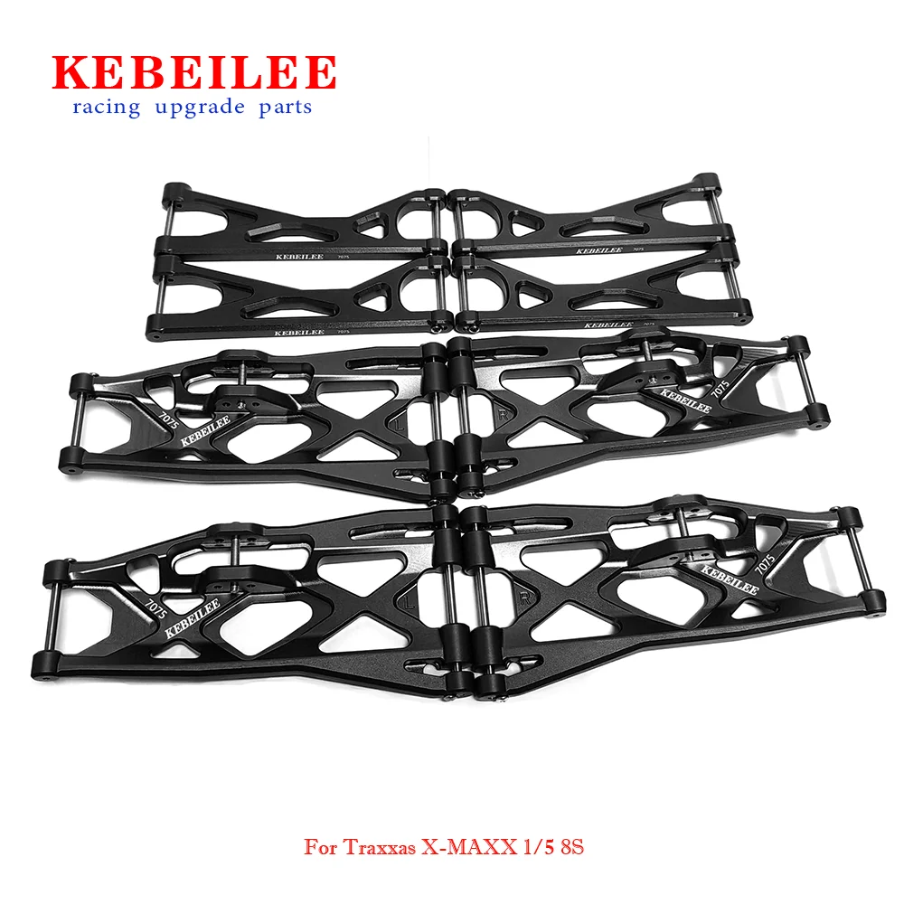 KEBEILEE CNC Aluminum7075 brazos de suspensión superior inferior para TRAXXAS X-MAXX 1/5 8S